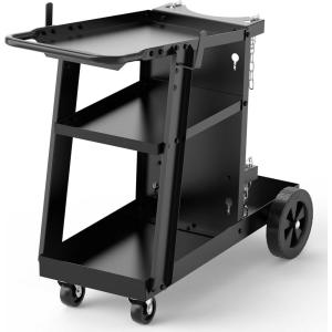 image:imageYESWELDER Welding Cart with Large Capacity Lockable Cabinet for MIGTIGStick Welders and Plasma Cutters Heavy Duty 360 Swivel Wheels Welding TrolleyWelding Cart with Tilted Platform