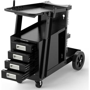 image:imageYESWELDER Welding Cart with Large Capacity Lockable Cabinet for MIGTIGStick Welders and Plasma Cutters Heavy Duty 360 Swivel Wheels Welding TrolleyWelding Cart with 4 drawers