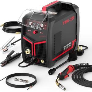image:imageYESWELDER 200Amp Aluminum MIG Welder YWM200 110220V Dual Voltages MIG Flux Cord Stick Lift TIG Multi Proces MIG Welding MachineSpool Gun CompatibleYWM200