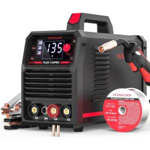 image:imageYESWELDER 160A MIG Welder 110V220V Dual Voltage 4 in 1 Gas MIGFlux Core MIGLift TIGStick Multiprocess Large LED Digital Display MIG Welding MachineMIG Welder 135A