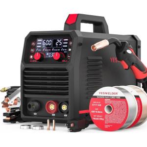 image:imageYESWELDER 160A MIG Welder 110V220V Dual Voltage 4 in 1 Gas MIGFlux Core MIGLift TIGStick Multiprocess Large LED Digital Display MIG Welding MachineMIG Welder 140A