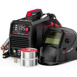 image:imageYESWELDER FLUX135 MINI 135Amp MIG Welder110V Flux Core Gasless Welder Flux MIGLift TIGStick 3in1 Welding MachineFLUX135PRO with LYGL600A Helmet