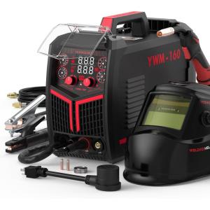 image:imageYESWELDER FLUX135 MINI 135Amp MIG Welder110V Flux Core Gasless Welder Flux MIGLift TIGStick 3in1 Welding MachineYWM160 with LYGL600A Helmet