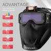 image:imageYESWELDER Auto Darkening Welding Goggles Kit with Mask LED Lighting True Color 2 Arc Sensors Wide Shade 359913 Welding Glasses Welding Helmet for TIG MIG ARC CUT and GrindSpotlite