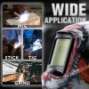 image:imageYESWELDER Auto Darkening Welding Helmet Blue Light Blocking 1111 True Color Solar Powered Welding Hood with 2 Arc Sensors Wide Shade 35913 Welder Mask for TIG MIG ARC and GrindLYGL600ASC