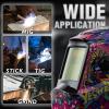 image:imageYESWELDER Auto Darkening Welding Helmet Blue Light Blocking 1111 True Color Solar Powered Welding Hood with 2 Arc Sensors Wide Shade 35913 Welder Mask for TIG MIG ARC and GrindLYGL600ABG