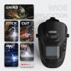 image:imageYESWELDER Auto Darkening Welding Helmet with Rechargeable Fan and Light 393X366Large View 1111 True Color 4 Arc Sensor Solar Powered Welding Hood 359913 Wide Shade Weld Mask LYG30800HLYG30800HW