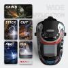 image:imageYESWELDER Auto Darkening Welding Helmet with Rechargeable Fan and Light 393X366Large View 1111 True Color 4 Arc Sensor Solar Powered Welding Hood 359913 Wide Shade Weld Mask LYG30800HLYG30800HBE