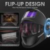 image:imageYESWELDER Flipup Auto Darkening Welding Helmet Bluetooth Remote Control True Color 4 Arc Sensors Wide Shade 459913 Welder Mask for TIG MIG ARC CUT and Grind