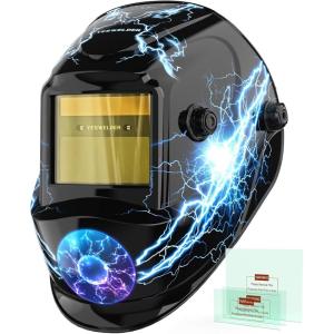 image:imageYESWELDER Auto Darkening Welding Helmet Blue Light Blocking 1111 True Color Solar Powered Welding Hood with 2 Arc Sensors Wide Shade 35913 Welder Mask for TIG MIG ARC and GrindLYGL600AA