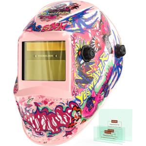 image:imageYESWELDER Auto Darkening Welding Helmet Blue Light Blocking 1111 True Color Solar Powered Welding Hood with 2 Arc Sensors Wide Shade 35913 Welder Mask for TIG MIG ARC and GrindLYGL600APK