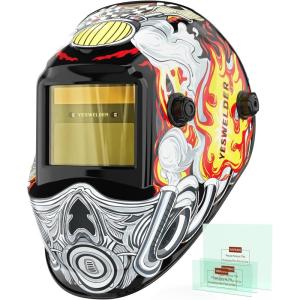 image:imageYESWELDER Auto Darkening Welding Helmet Blue Light Blocking 1111 True Color Solar Powered Welding Hood with 2 Arc Sensors Wide Shade 35913 Welder Mask for TIG MIG ARC and GrindLYGL600ASL