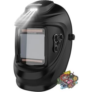 image:imageYESWELDER Auto Darkening Welding Helmet with Rechargeable Fan and Light 393X366Large View 1111 True Color 4 Arc Sensor Solar Powered Welding Hood 359913 Wide Shade Weld Mask LYG30800HLYG30800HW