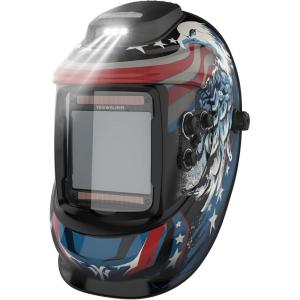 image:imageYESWELDER Auto Darkening Welding Helmet with Rechargeable Fan and Light 393X366Large View 1111 True Color 4 Arc Sensor Solar Powered Welding Hood 359913 Wide Shade Weld Mask LYG30800HLYG30800HBE