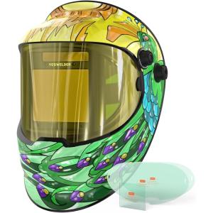 image:imageYESWELDER Auto Darkening Welding Helmet with SIDE VIEW 180 Panoramic View 1111 True Color Solar Powered Welder Hood Wide Shade 359913 Welder Mask for TIG MIG ARC CUT and GRIND LYGQ800DLYGQ800DPC