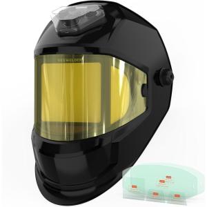 image:imageYESWELDER Panoramic Auto Darkening Welding Helmet with 6 Arc Sensors Blue Light Blocking 1111 True Color Large View with Side LensDIN5 Auto Dimming TypeC Charging Wide Shade for TIG MIG ARCLYG19800G