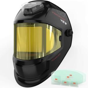 image:imageYESWELDER Panoramic Auto Darkening Welding Helmet with 6 Arc Sensors Blue Light Blocking 1111 True Color Large View with Side LensDIN5 Auto Dimming TypeC Charging Wide Shade for TIG MIG ARCLYG1980GKA