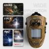 image:imageYESWELDER Auto Darkening Welding Helmet with LED Light 1111 True Color Large Viewing 393X366 Welding Hood with 4 Arc Sensor Wide Shade 459913 for TIG MIG ARC Cut LYG17800FST