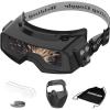 image:imageYESWELDER True Color Auto Darkening Welding Goggles Wide Shade Range 459913 with Grinding Welding Glasses Welder Mask Welding Helmet for TIG MIG ARC Plasma CutCheckerboard Pattern