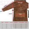 image:imageYESWELDER Leather Welding Apron with Sleeve and 6 Pockets Heat Flame Resistant Cowhide Welder Apron Brown