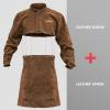 image:imageYESWELDER Leather Welding Jacket  Heavy Duty Split Cowhide Open Back Welding Coat Heat amp Flame Resistant