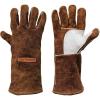 image:imageYESWELDER 14Inch Welding Gloves  Cow Leather HeatFire Resistant for ForgeMigStick Welding OvenGrillFireplace Mitts with Soft Lining  Ideal for FurnaceStovePotWood BurnerBBQ
