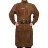 image:imageYESWELDER Leather Welding Apron with Sleeve and 6 Pockets Heat Flame Resistant Cowhide Welder Apron Brown