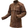 image:imageYESWELDER Leather Welding Jacket  Heavy Duty Split Cowhide Open Back Welding Coat Heat amp Flame Resistant