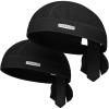 image:imageYESWELDER Welding Cap FlameResistant Protective Welders Cap Black Welding Hat for Men and Women Doo Rag Bandana Hat 2PcsBlack 2pk