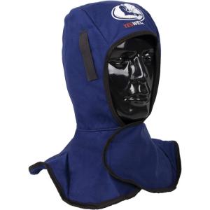 image:imageYESWELDER Blue Welding Hood with Neck Shoulder Drape  Welding Caps