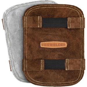 image:imageYESWELDER Hand Heat Shield Welding Hand Shield Split Cowhide Leather Aluminized Back Welding Hand Pad for Welder