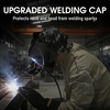 image:imageYESWELDER Reversible Welding Cap with Elastic Retractable Band Skull Style 260g Fireproof Martin outer fabric amp 100 cotton lining HeatResistant Protective Welders Cap Available for Man or WomanBlack white