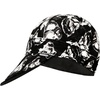 image:imageYESWELDER Reversible Welding Cap with Elastic Retractable Band Skull Style 260g Fireproof Martin outer fabric amp 100 cotton lining HeatResistant Protective Welders Cap Available for Man or WomanBlack white