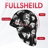 image:imageYESWELDER Reversible Welding Cap with Elastic Retractable Band Skull Style 260g Fireproof Martin outer fabric amp 100 cotton lining HeatResistant Protective Welders Cap Available for Man or WomanBlack white