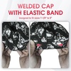 image:imageYESWELDER Reversible Welding Cap with Elastic Retractable Band Skull Style 260g Fireproof Martin outer fabric amp 100 cotton lining HeatResistant Protective Welders Cap Available for Man or WomanBlack white