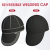 image:imageYESWELDER Reversible Welding Cap with Elastic Retractable Band Skull Style 260g Fireproof Martin outer fabric amp 100 cotton lining HeatResistant Protective Welders Cap Available for Man or WomanBlack