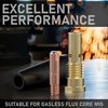 image:imageYESWELDER Flux Core Welding Torch Accessories Kit 24Pcs 20035 Tips amp 2Rubber Wood Gasless Flux Core Nozzles amp 2Gas Diffusers Compatible with 14AK Welding Gun035 24pcs Kit
