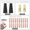 image:imageYESWELDER Flux Core Welding Torch Accessories Kit 24Pcs 20035 Tips amp 2Rubber Wood Gasless Flux Core Nozzles amp 2Gas Diffusers Compatible with 14AK Welding Gun035 24pcs Kit