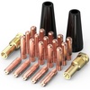 image:imageYESWELDER Flux Core Welding Torch Accessories Kit 24Pcs 20035 Tips amp 2Rubber Wood Gasless Flux Core Nozzles amp 2Gas Diffusers Compatible with 14AK Welding Gun035 24pcs Kit