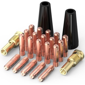 image:imageYESWELDER Flux Core Welding Torch Accessories Kit 24Pcs 20035 Tips amp 2Rubber Wood Gasless Flux Core Nozzles amp 2Gas Diffusers Compatible with 14AK Welding Gun030 24pcs Kit