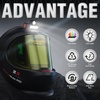 image:imageYESWELDER Auto Darkening Welding Helmet with SIDE VIEW and LED 180 Panoramic View 1111 True Color Solar Powered Welder Hood Wide Shade 359913 Welder Mask for TIG MIG ARC CUT and GRINDLYGQ800DLKLED