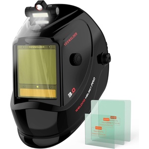 image:imageYESWELDER Intelligent AutoShade Auto Darkening Welding Helmet Large View with LED Digital Filter 1111 True Color Solar Powered Shade 359915 Welder Mask for MIGTIGStickCutGrindLYGM910DLED