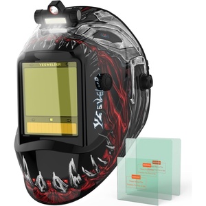image:imageYESWELDER Intelligent AutoShade Auto Darkening Welding Helmet Large View with LED Digital Filter 1111 True Color Solar Powered Shade 359915 Welder Mask for MIGTIGStickCutGrindLYGM910DSK