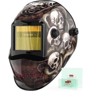 image:imageYESWELDER Auto Darkening Welding Helmet 1111 True Color Solar Powered Welding Hood with 2 Arc Sensors Blue Light Blocking Welder Mask for TIG MIG ARC and GrindLYGL600ASS