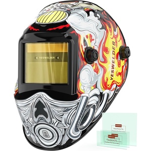 image:imageYESWELDER Auto Darkening Welding Helmet 1111 True Color Solar Powered Welding Hood with 2 Arc Sensors Blue Light Blocking Welder Mask for TIG MIG ARC and GrindLYGL600ASL