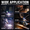 image:imageYESWELDER Auto Darkening Welding Helmet with Blue Light Blocking Large View 393x366 Inch True Color 1111 Optical Clarity Shade 359913 Solar Powered 4 Arc SensorsBlue Eagle