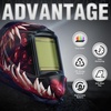 image:imageYESWELDER Auto Darkening Welding Helmet with Blue Light Blocking Large View 393x366 Inch True Color 1111 Optical Clarity Shade 359913 Solar Powered 4 Arc SensorsVm