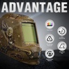 image:imageYESWELDER Auto Darkening Welding Helmet with Blue Light Blocking Large View 393x366 Inch True Color 1111 Optical Clarity Shade 359913 Solar Powered 4 Arc SensorsSteampunk