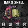 image:imageYESWELDER Auto Darkening Welding Helmet with Blue Light Blocking Large View 393x366 Inch True Color 1111 Optical Clarity Shade 359913 Solar Powered 4 Arc SensorsBlack Graffiti