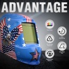 image:imageYESWELDER Auto Darkening Welding Helmet with Blue Light Blocking Large View 393x366 Inch True Color 1111 Optical Clarity Shade 359913 Solar Powered 4 Arc SensorsBlue Eagle
